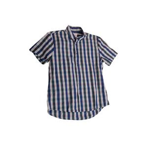 Peter Werth short sleeve‎ men's button down shirt size large blue green pink